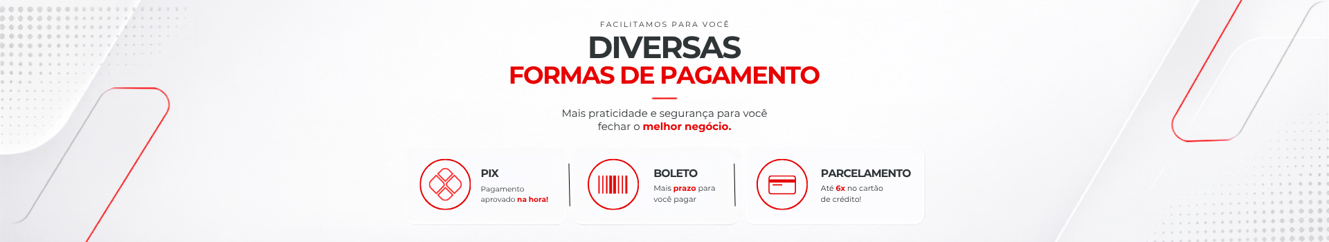 Formas de pagamento