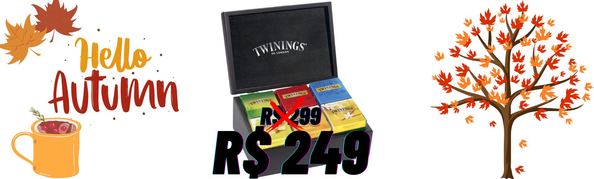 caixa madeira 60 saches R$