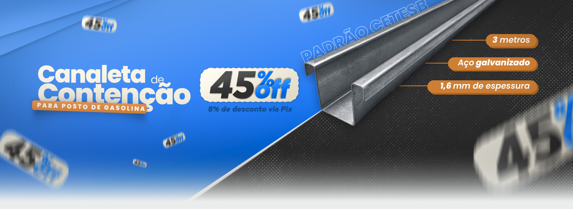 Canaleta para Postos