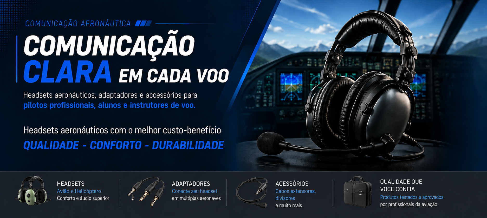 Fone para avião helicóptero piloto melhor preço