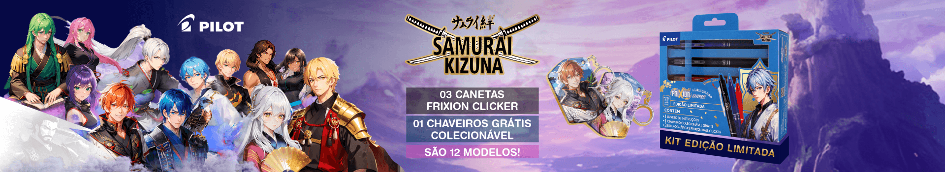 Caneta Pilot Frixion Clicker - Samurai Kizuna