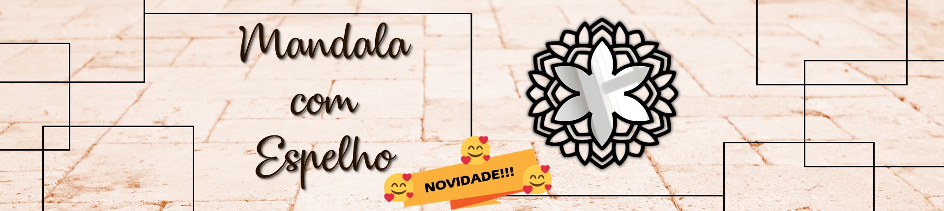 Mandala Rosa com Espelho