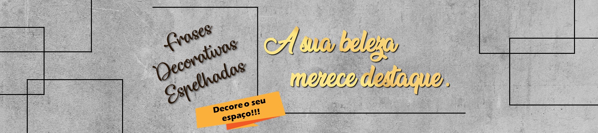 Espelho A sua beleza merece destaque - Dourado