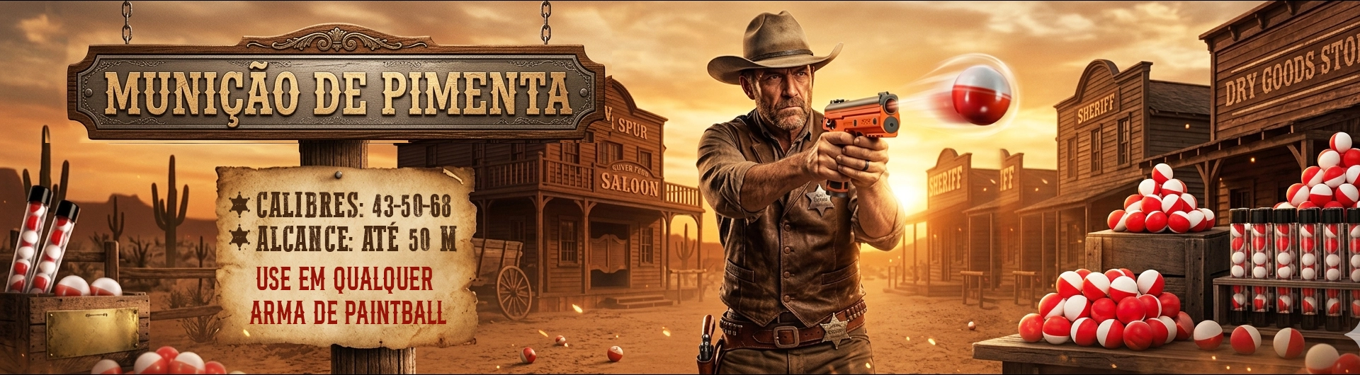 .OLD WEST MUNIÇÃO DE PIMENTA