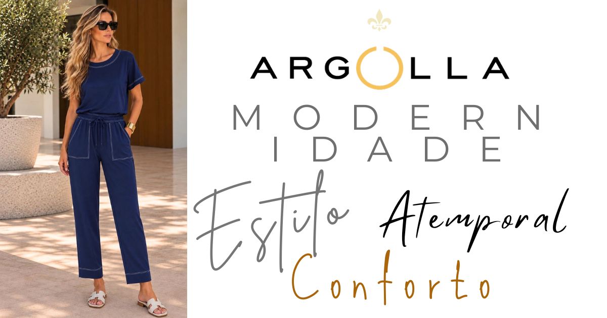 Conjunto Lion Marinho - Malha Viscose Elastano