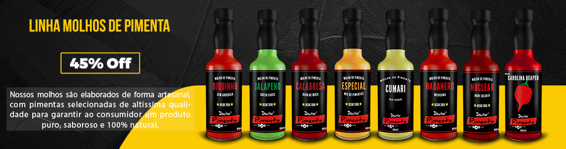 molhos de pimenta doutor pimenta