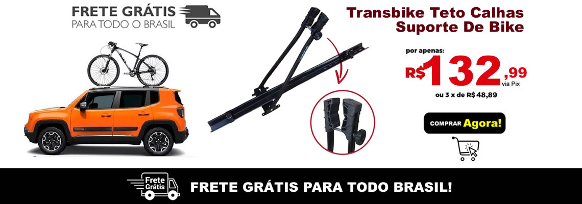 Suporte Bicicleta Transbike Para Rack de Teto Modelo Calha