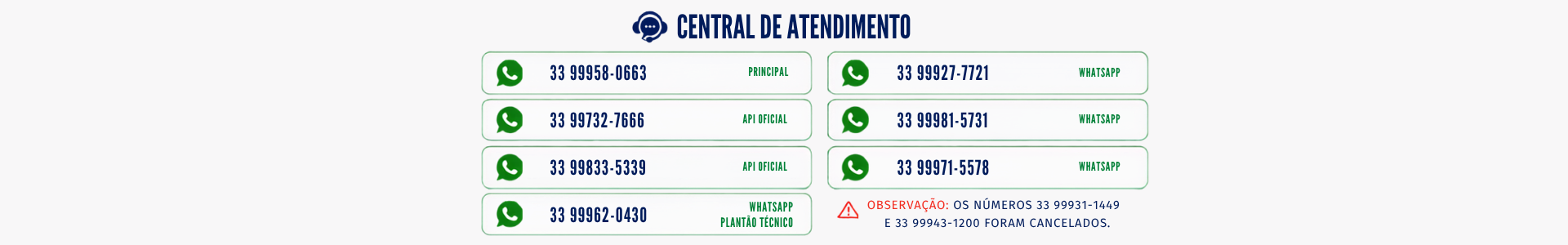 AVISO TELEFONES