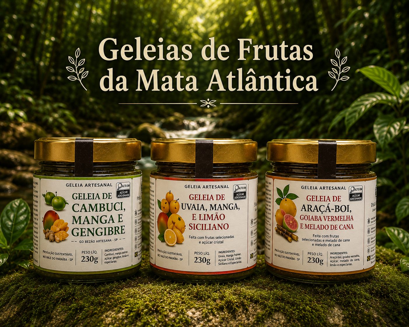 KIT DE GELEIAS - FRUTAS DA MATA ATLÂNTICA