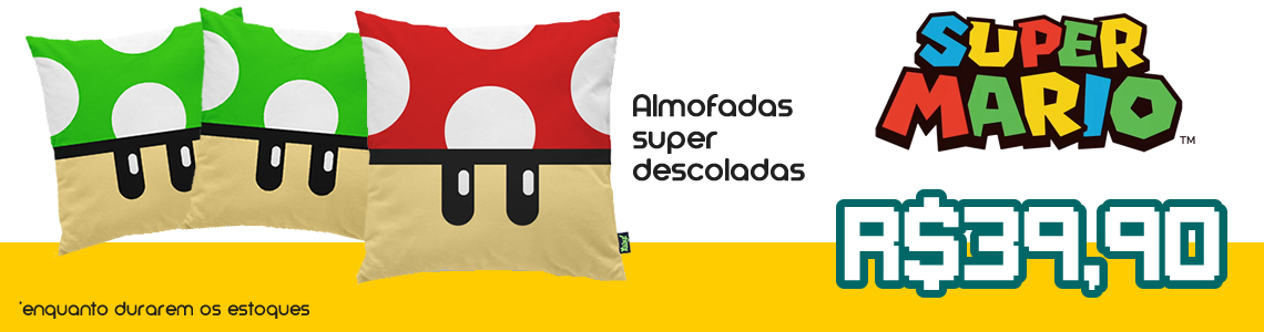 Almofada Gamer Cogumelo Vermelho Grow Up
