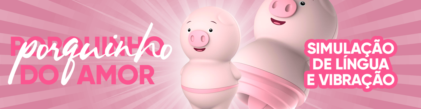 Vibrador Recarregável Formato De Porquinho Com Simulador De L­­íngua E Vibração