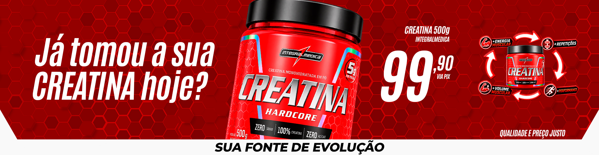 CREATINA INTEGRALMEDICA 500G