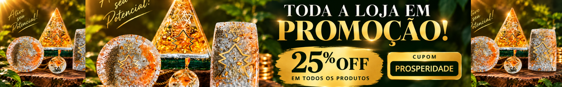 25% off toda loja prosperidade