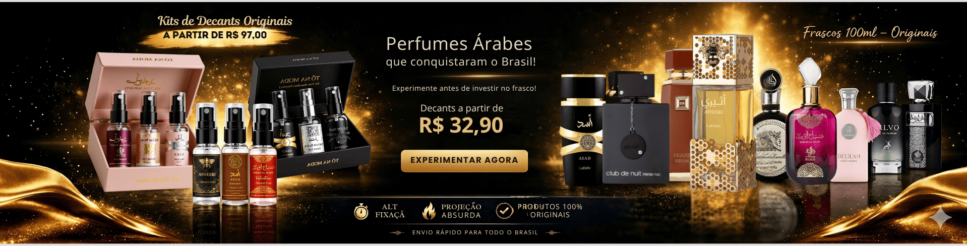 Banner Perfumes arabes e decants