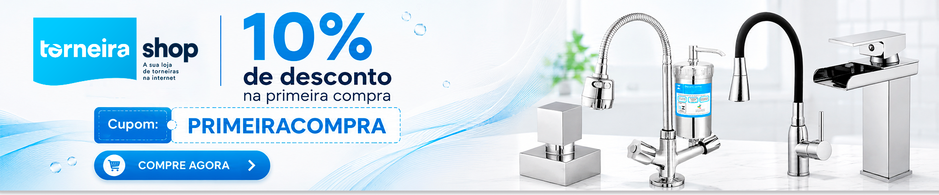 10% de desconto para a primeira compra na loja online.