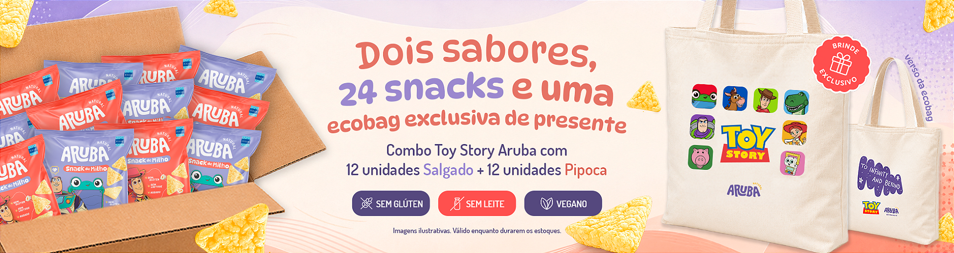 Combo 24 Toy Story - Brinde Ecobag
