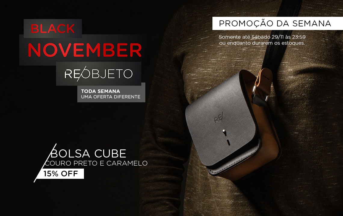 Black November 25 - Bolsa Cube Caram. e Preto