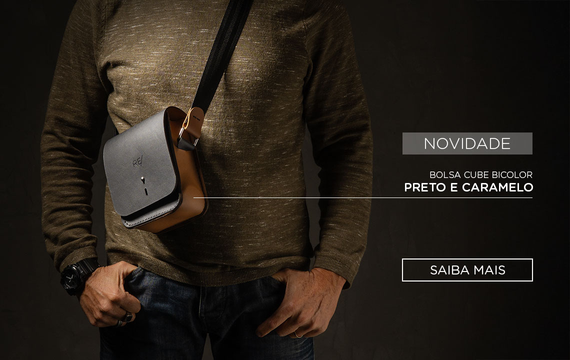 Cube bicolor preto e caramelo