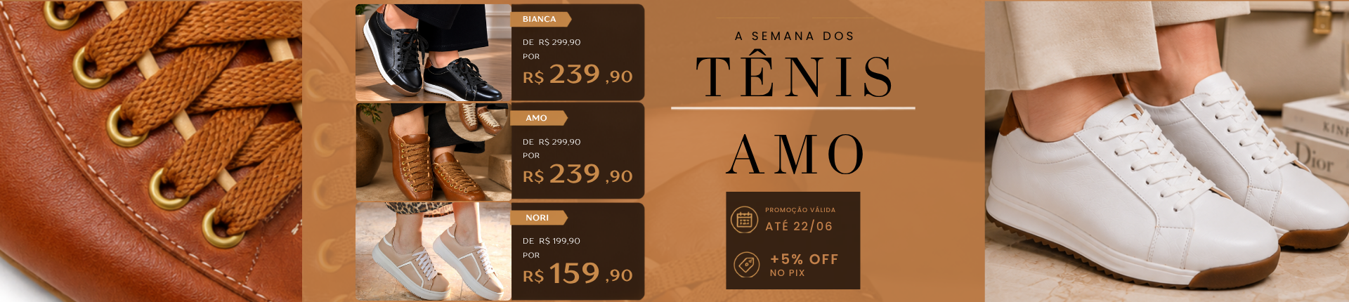 Promoção 20% off tênis 2