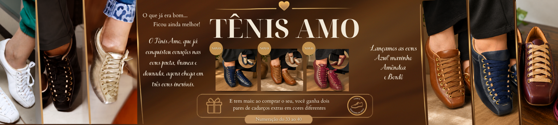 Novas cores tênis Amo
