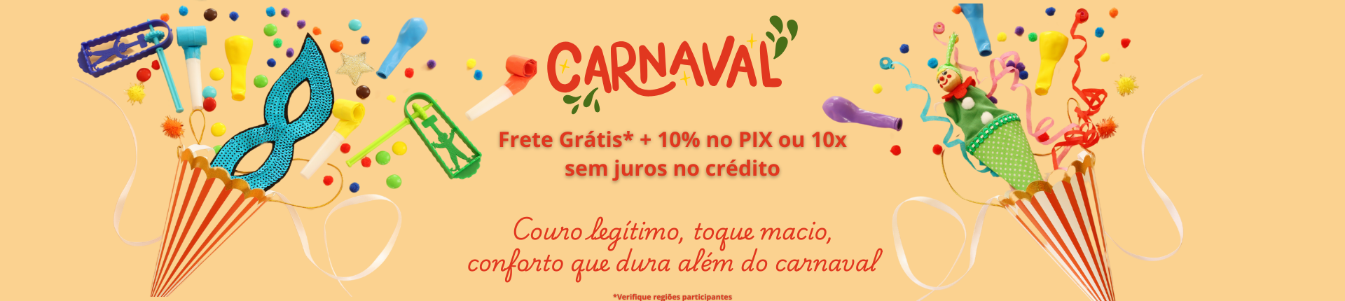Promoção carnaval/26 - 10x s/ juros + 10% PIX