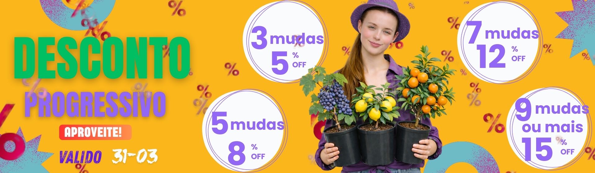 Brinde 1 muda+1 fertilizante