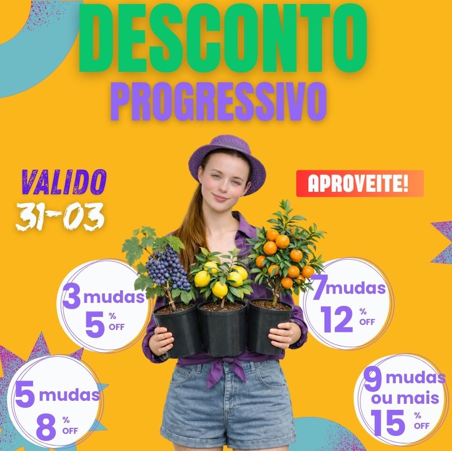 Brinde 1 muda+1 fertilizante mobile