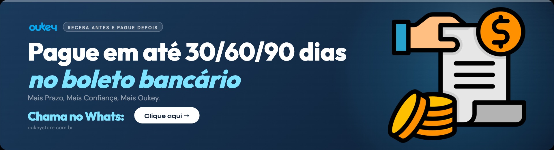 Receba antes, pague depois.