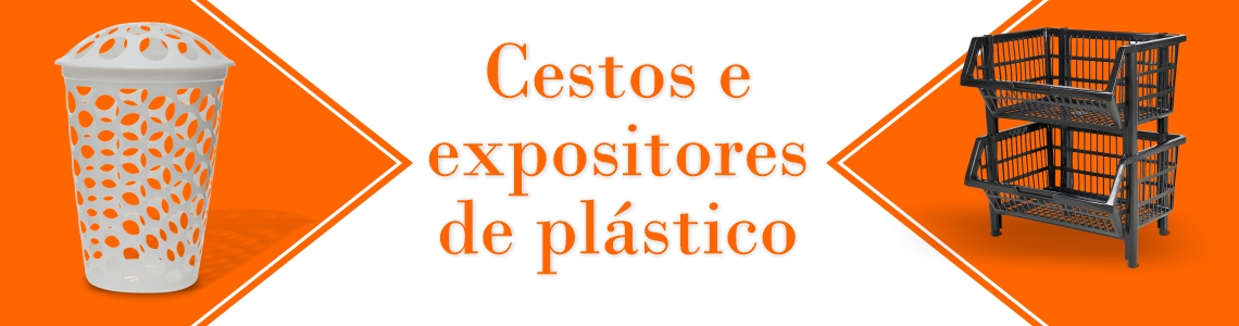 Cestos e expositores de plástico 