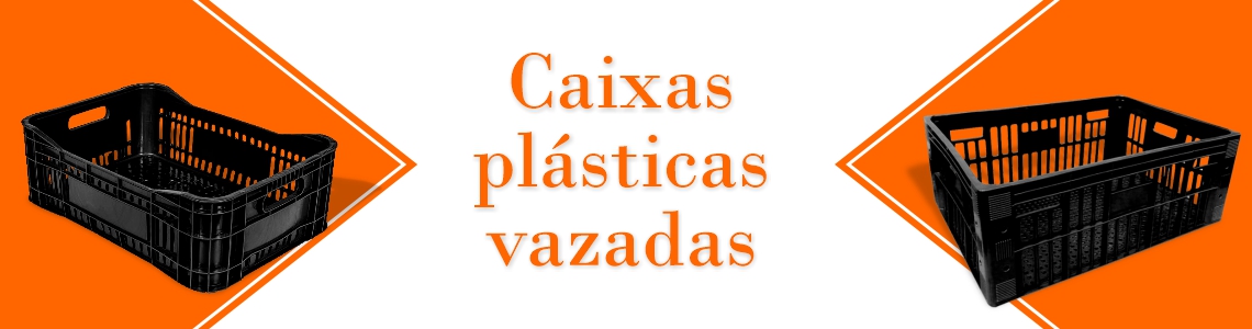 Caixa plástica vazada