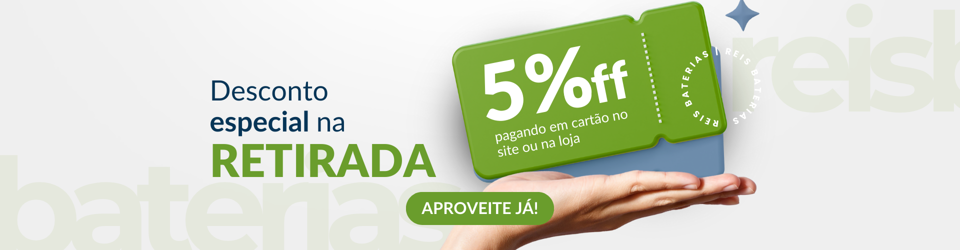 Desconto na retirada