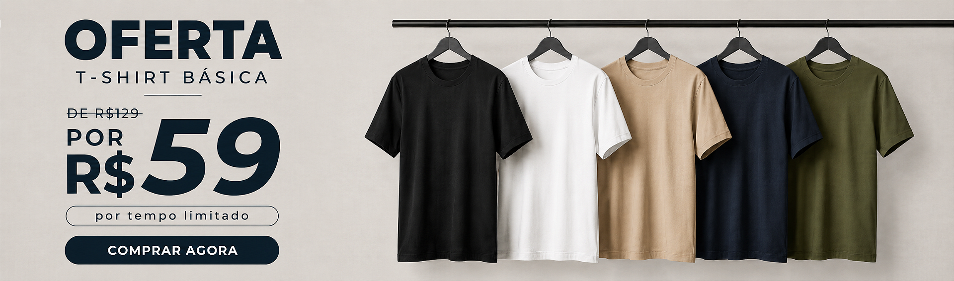 T-shirt básica J3 por R$59