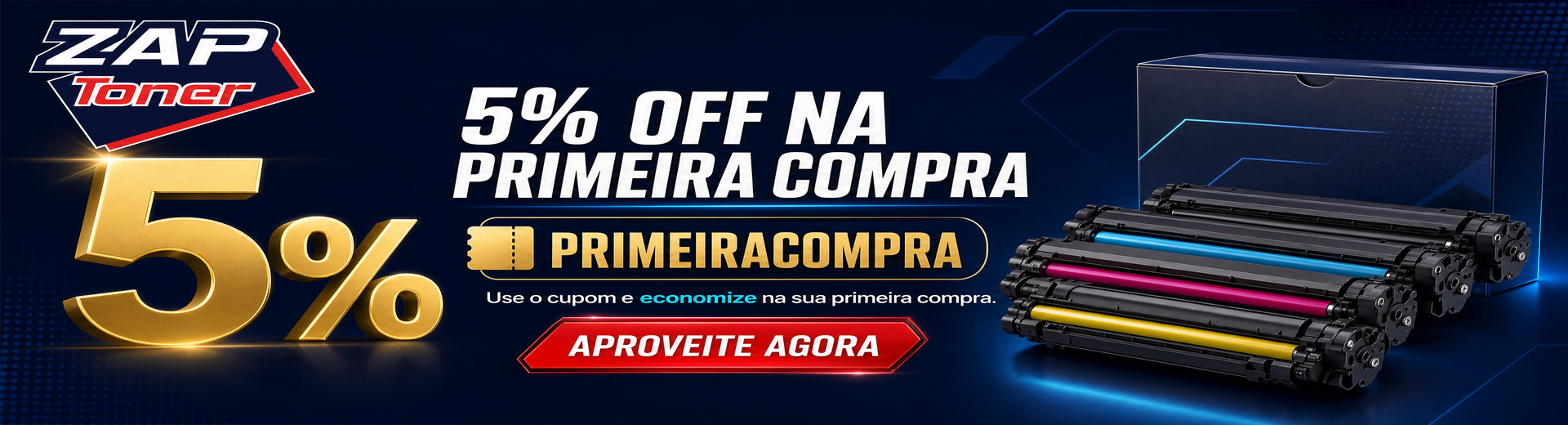 5% de desconto na Primeira Compra