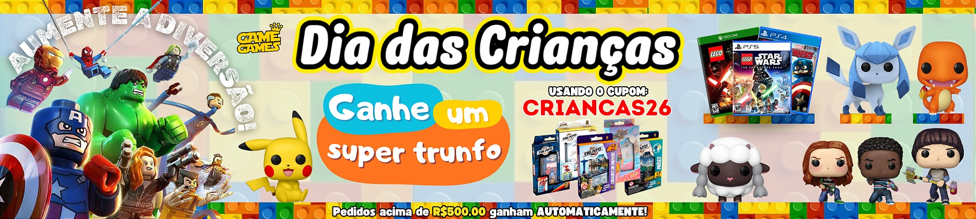 Banner dia das Crianças - Super Trunfo