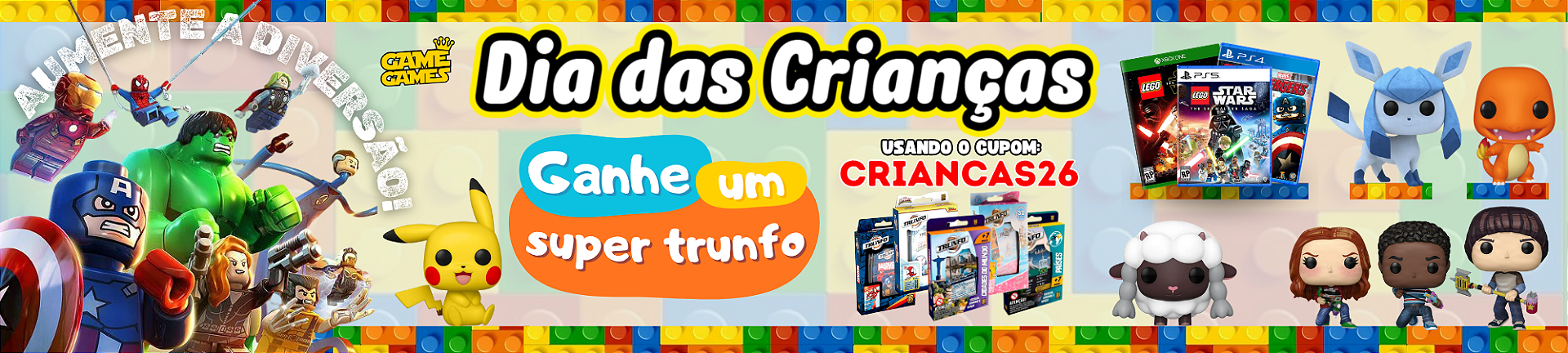 Banner dia das Crianças - Super Trunfo