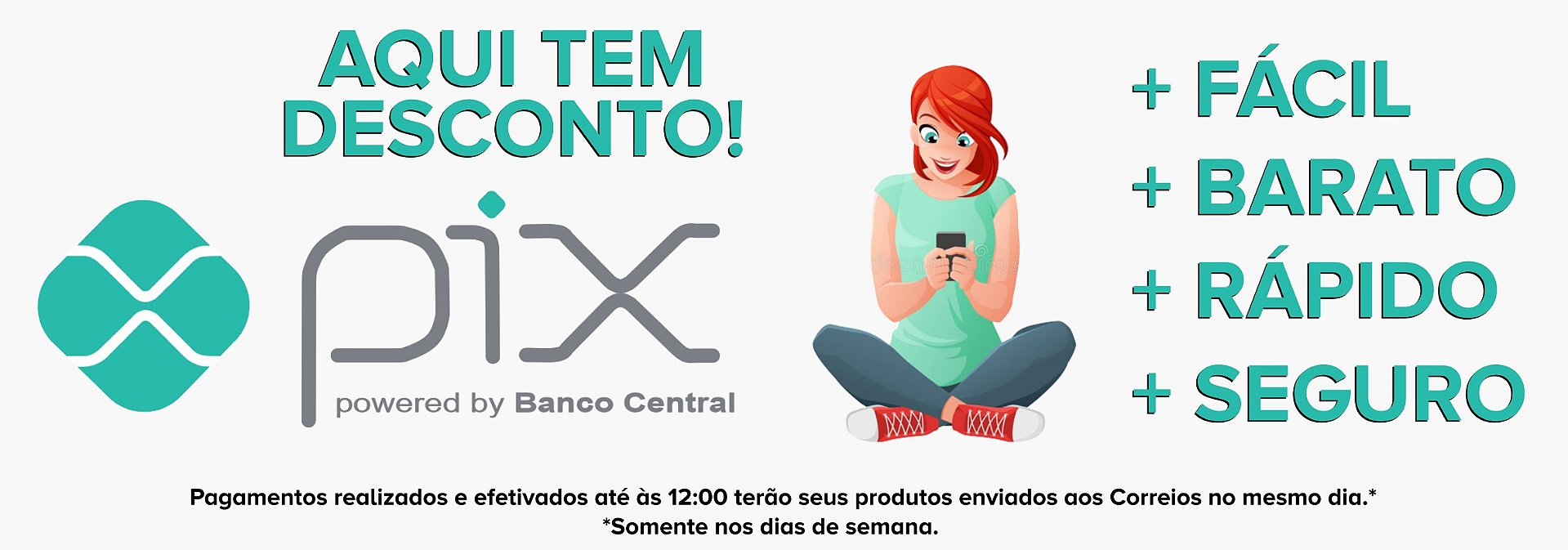 Tem desconto no PIX
