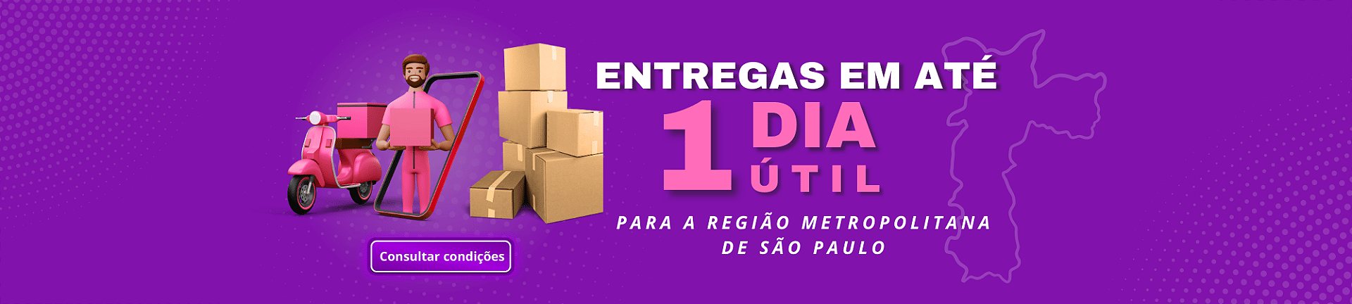 frete em 1 dia