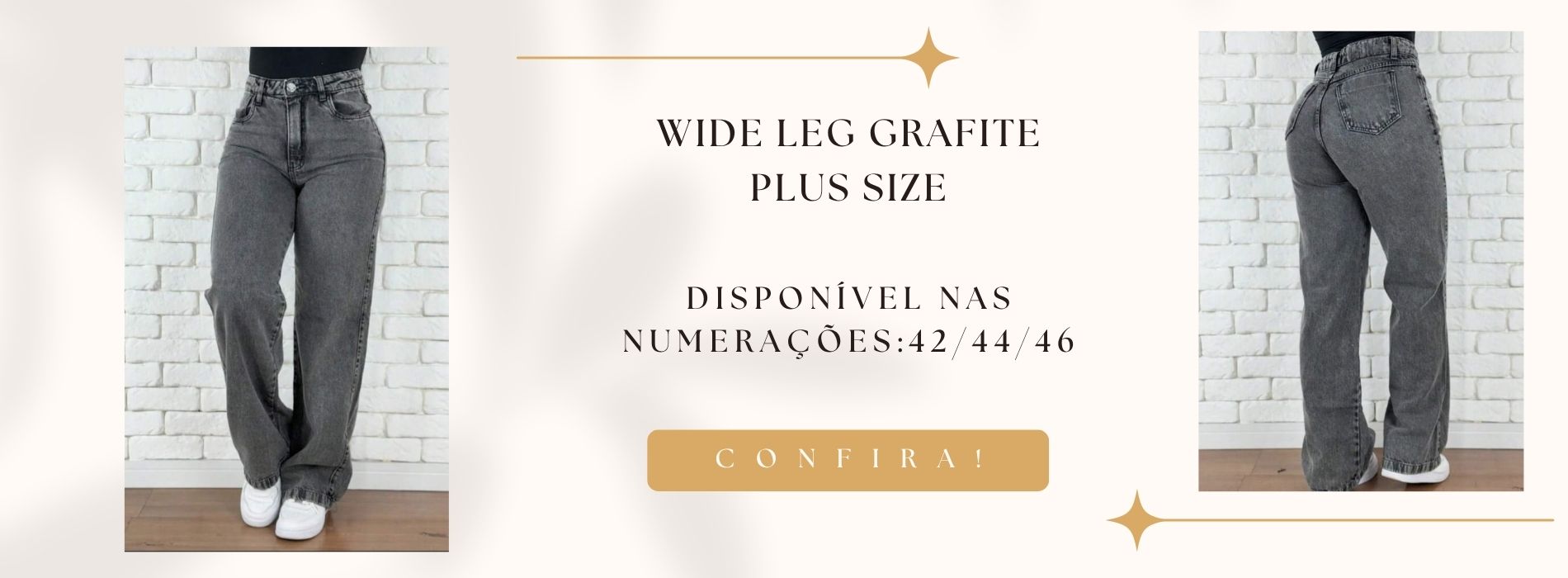 calça jeans wide leg