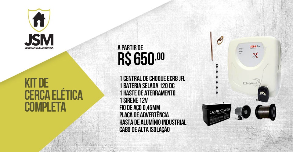 Kit de Cerca Elétrica Completa