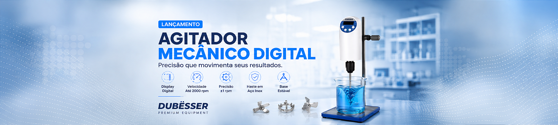 LANCAMENTO AGITADOR MECANICO