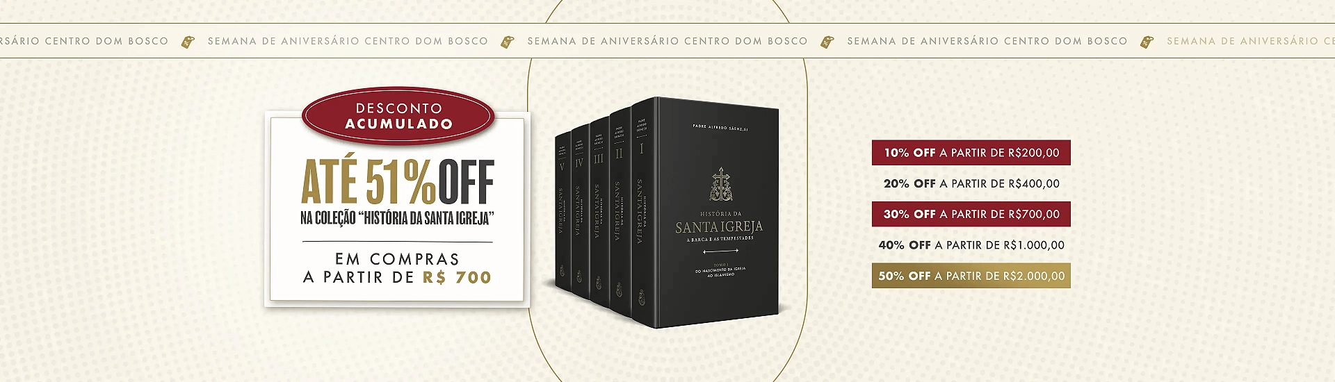 História da Santa Igreja - Aniv. CDB