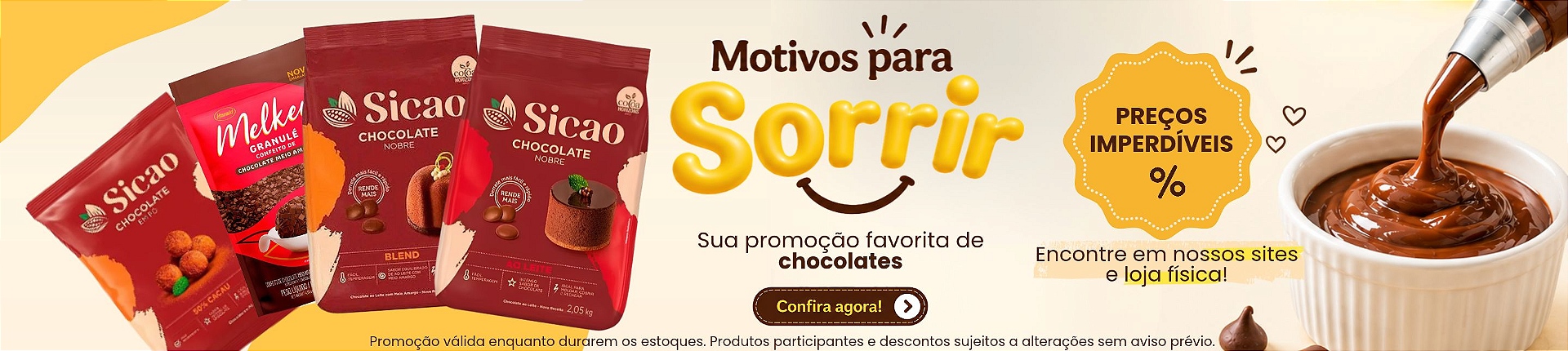 Banner Motivos para sorrir promoção