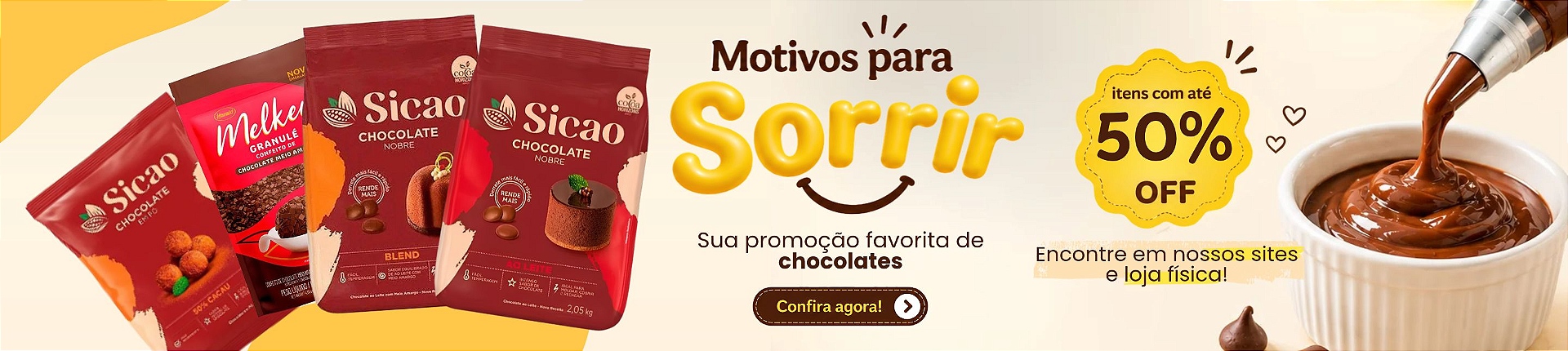 Banner Motivos para sorrir promoção