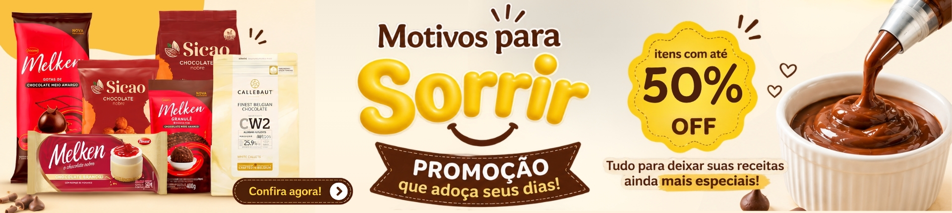 Banner Motivos para sorrir promoção