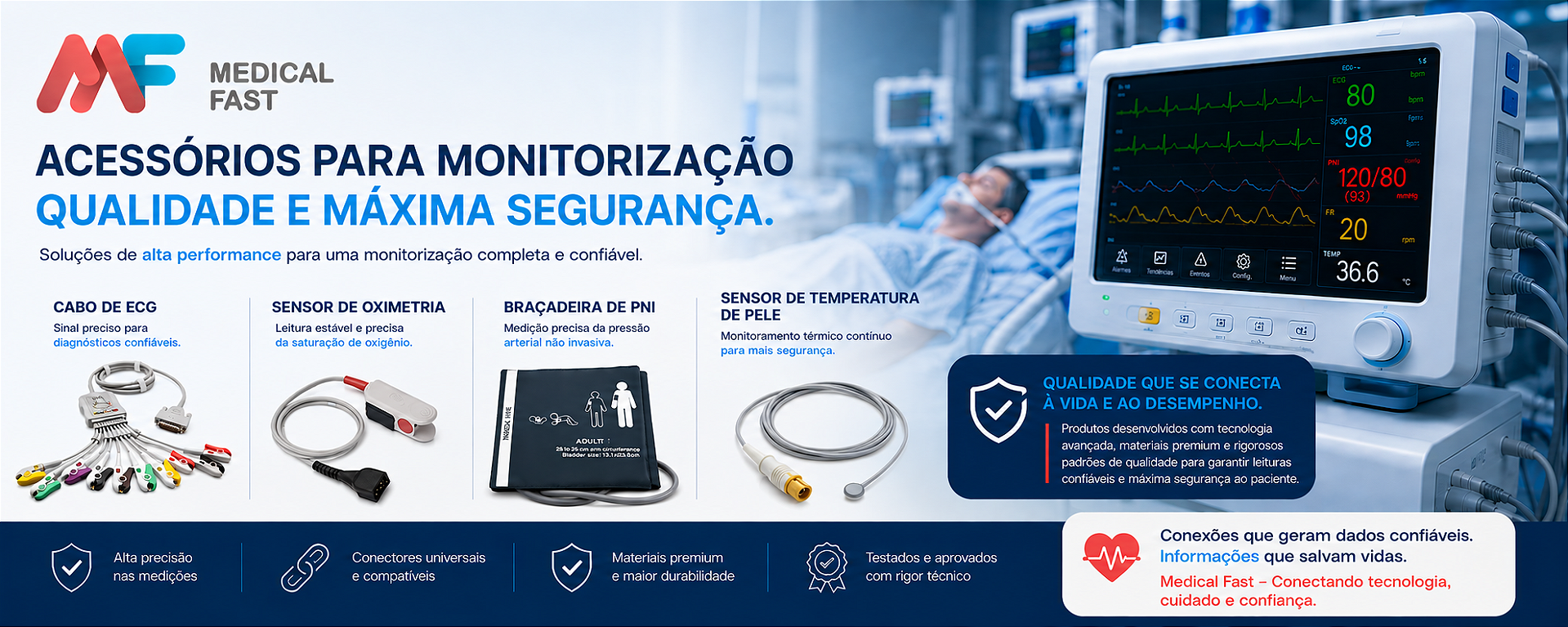 Acessórios para Monitorização Hospitalar