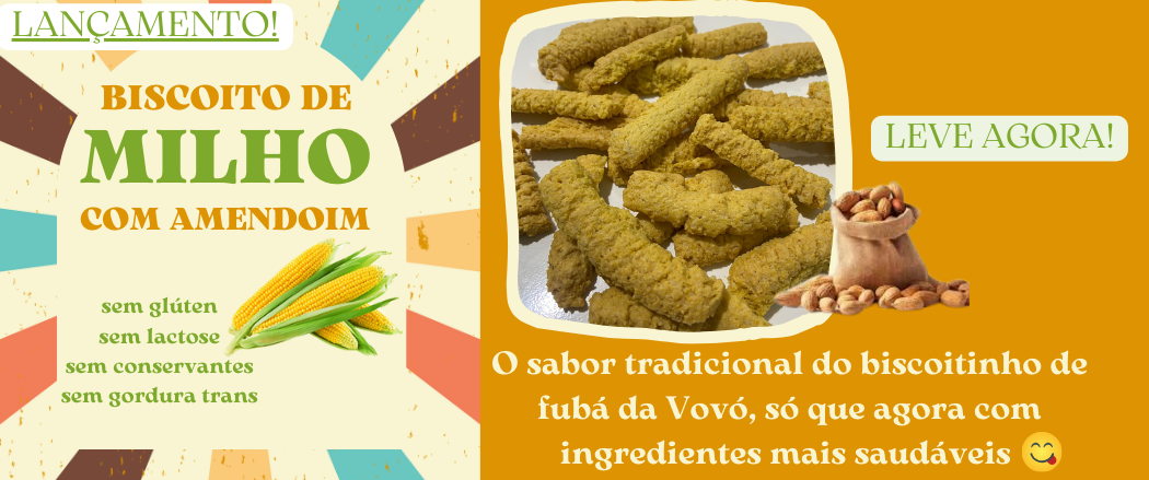 BISCOITO DE MILHO COM AMENDOIM