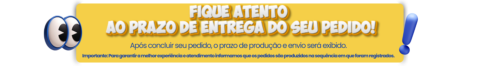 FIQUE ATENTO AO PRAZO