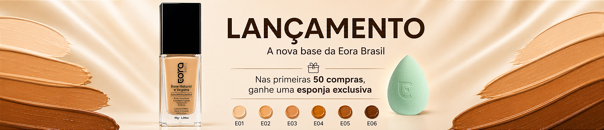 Base Natural e Vegana - Eora Brasil Lançamento