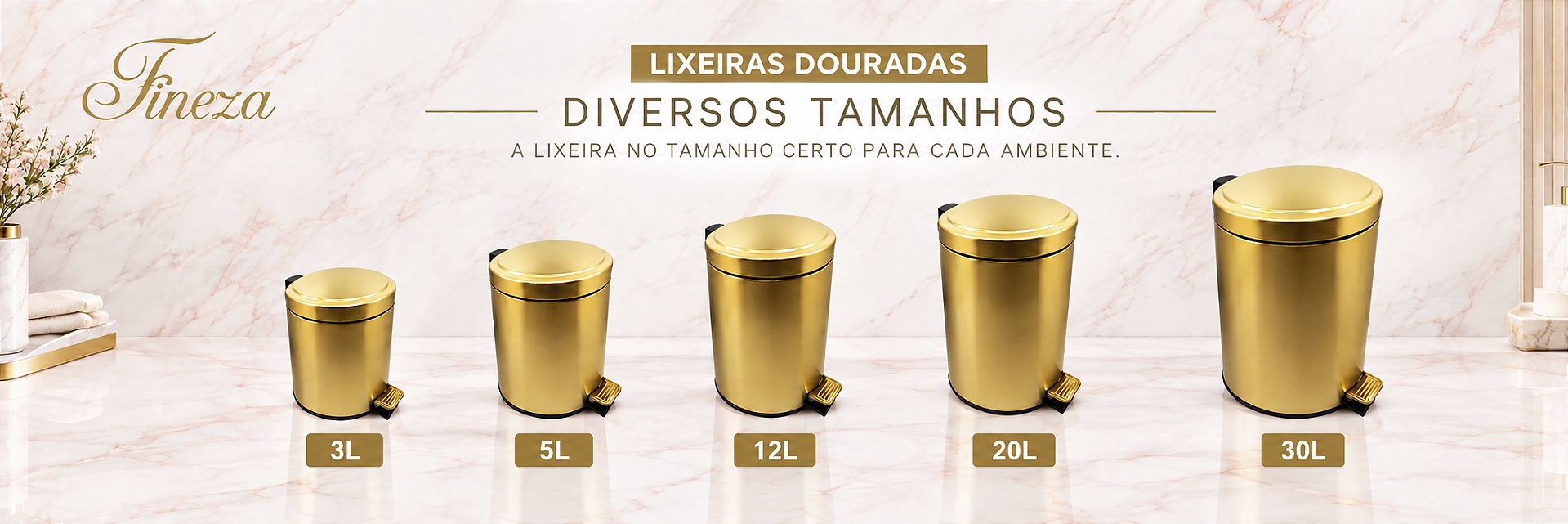tamanhos de lixeiras