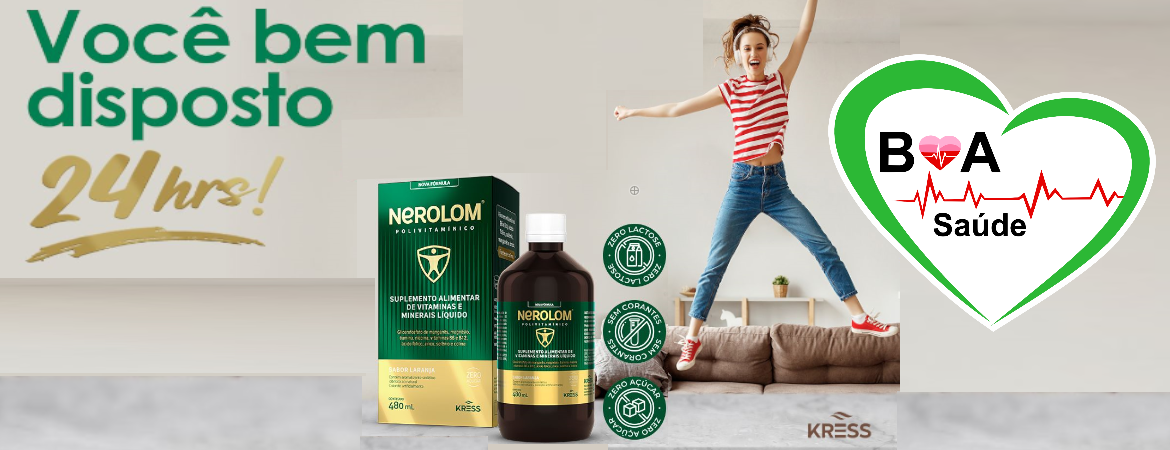 NEROLOM 480 ML POLIVITAMINIACO GLICEROFOSFATO + ASSOCIACOES KRESS BOA SAUDE MEMORIA